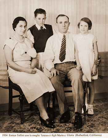 Enrico Tollini e famiglia - 1934